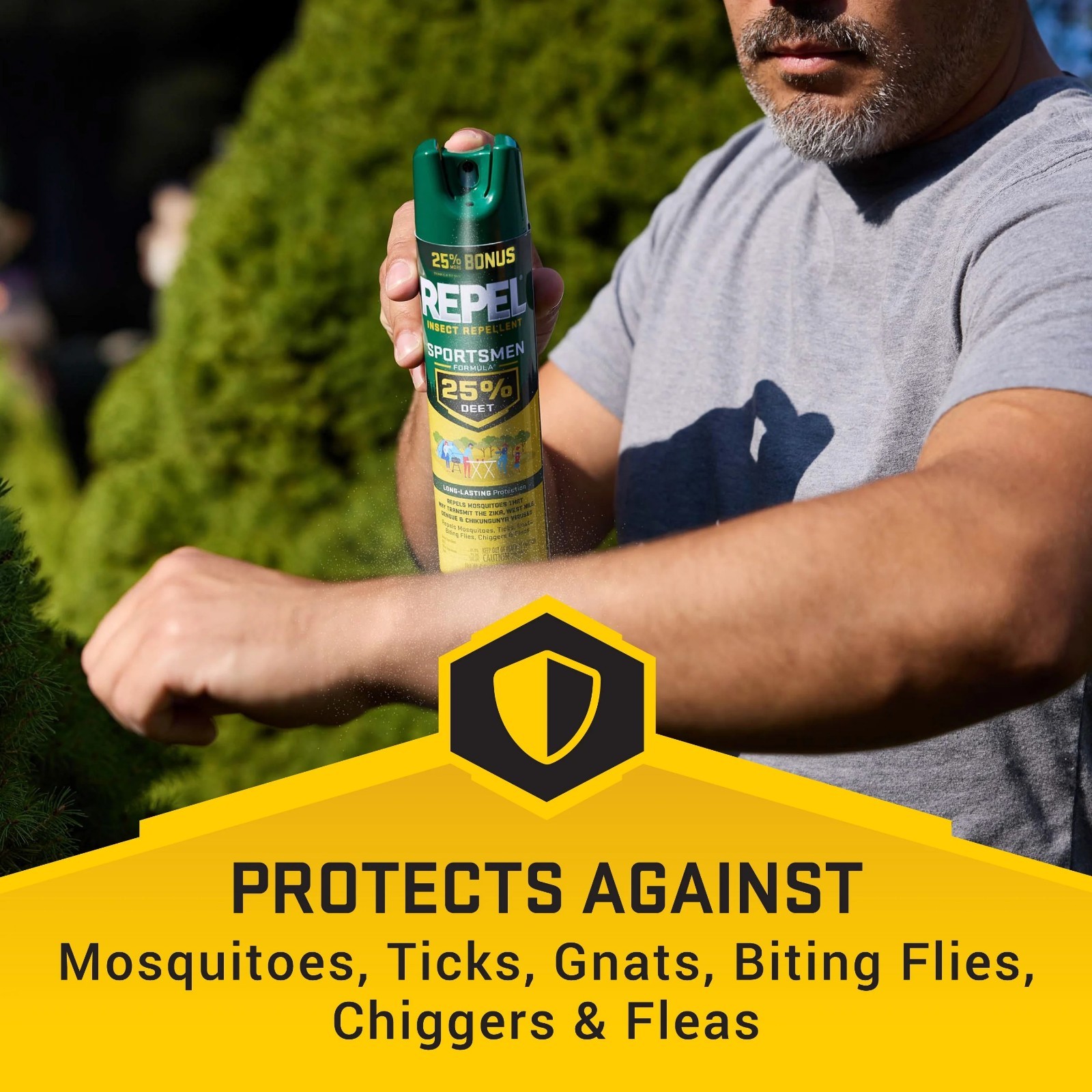 (2 pack) Repel Insect Repellent Sportsmen Formula 25% DEET, Bonus Aerosol, 8.125
