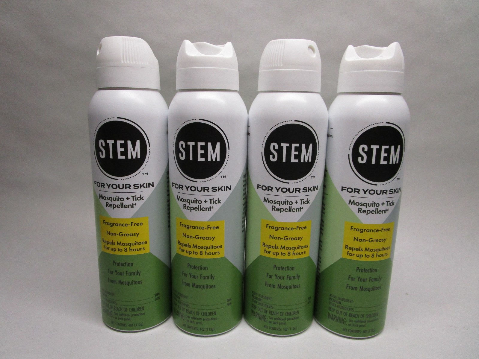 Lot Of 4 STEM Mosquito & Tick Repellent Spray 4 oz Each Repels Up To 8 Hrs