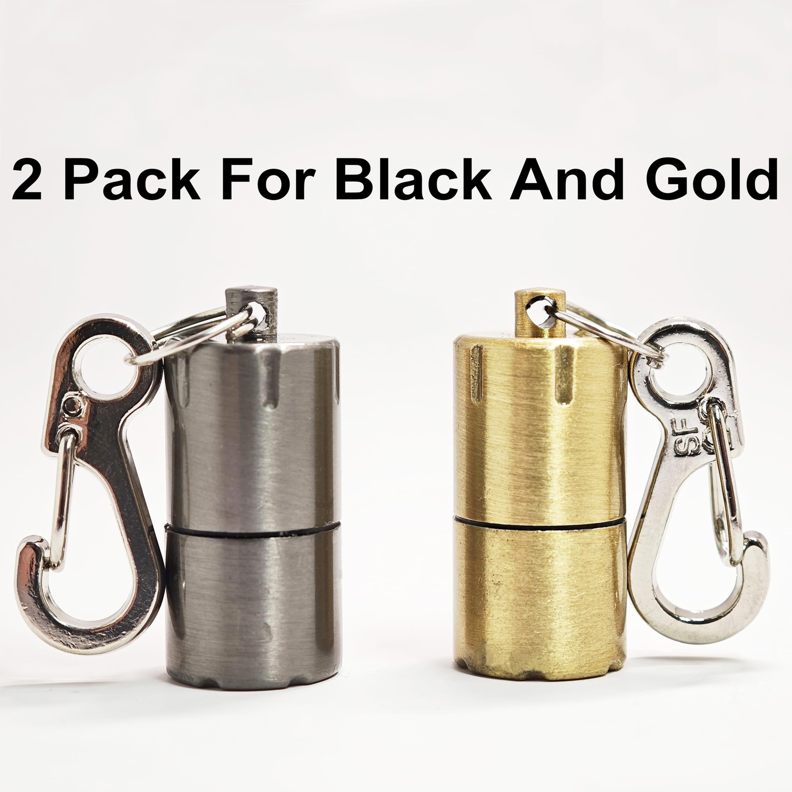 2 Pack Black Gold Keychain Peanut Lighter EDC Mini Waterproof Lighter for Fir…