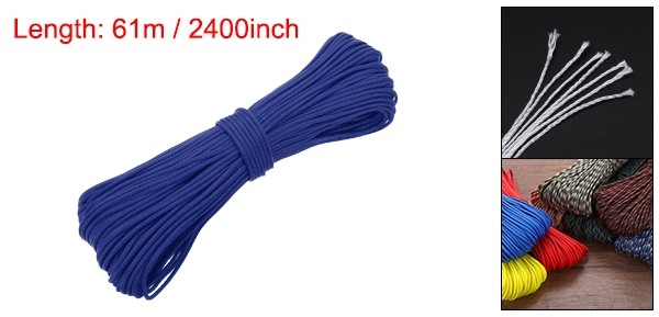 550lb Paracord Rope 200ft, 4mm Tent Rope 7-Strand Core Camping Cord Navy Blue