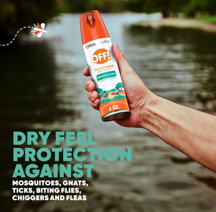 4 CANS OFF! Family Care Insect Repellent Smooth & Dry 8oz Mosquito, Tick