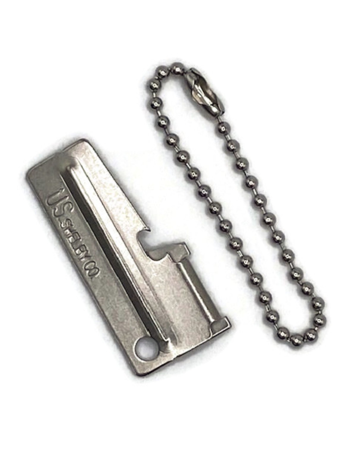 US Military Issue P38 Can Opener – US Military Issue 4.5″ Dog Tag Chain