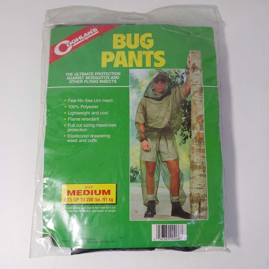 Coghlan’s Bug Pants Ultra-Fine 100% Polyester Mesh Medium NOS