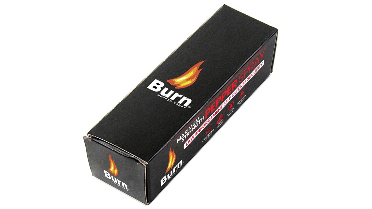 2 Pack Burn Pepper Spray 1/2oz Black Self Defense Security Keychain Twist Top