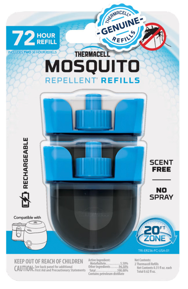 Thermacell Rechargeable Mosquito Repellent Refills 72 Hour Pack of 2 Refills NEW