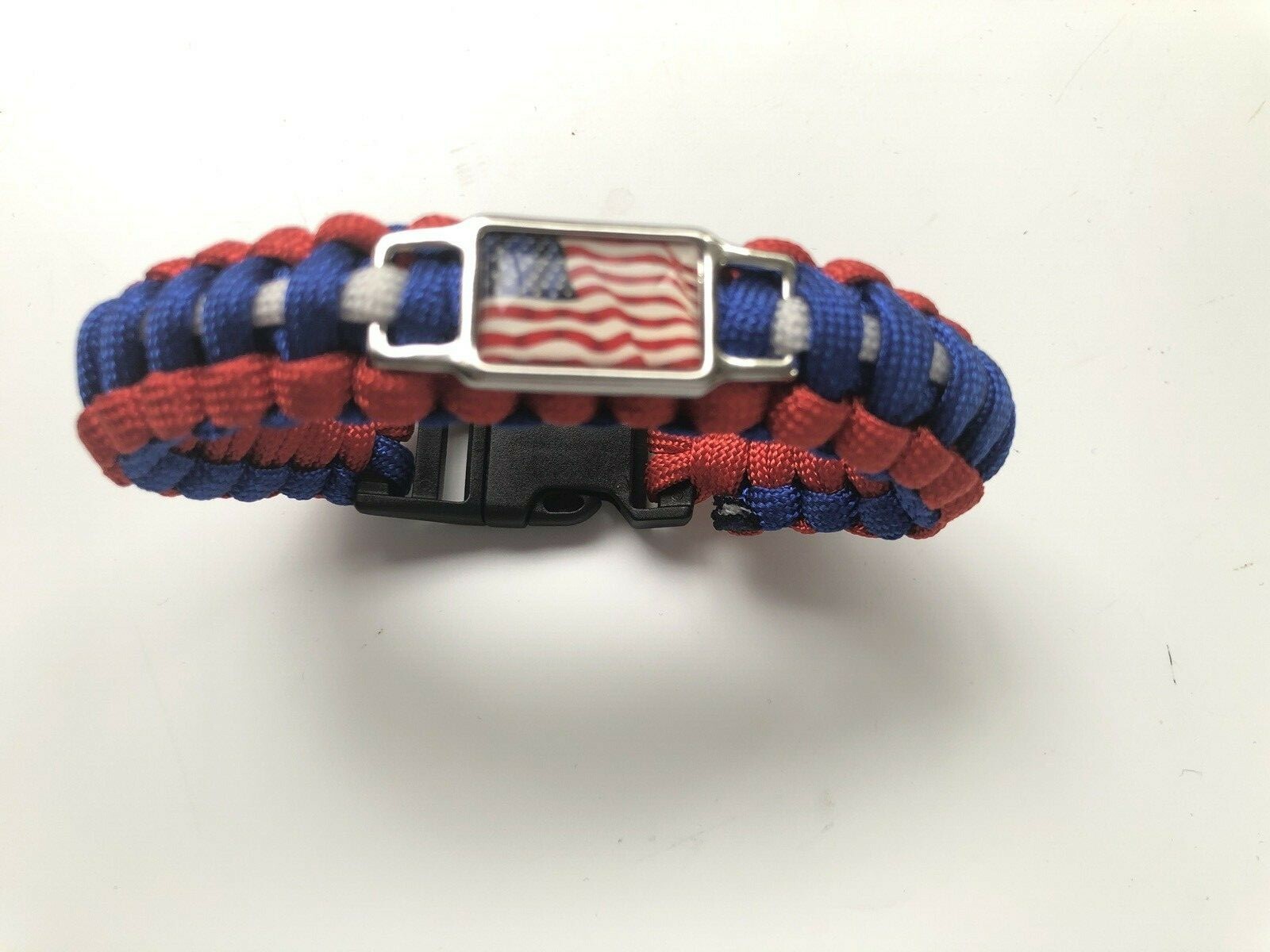 American Flag Red White and Blue Paracord Survival Bracelet 9′