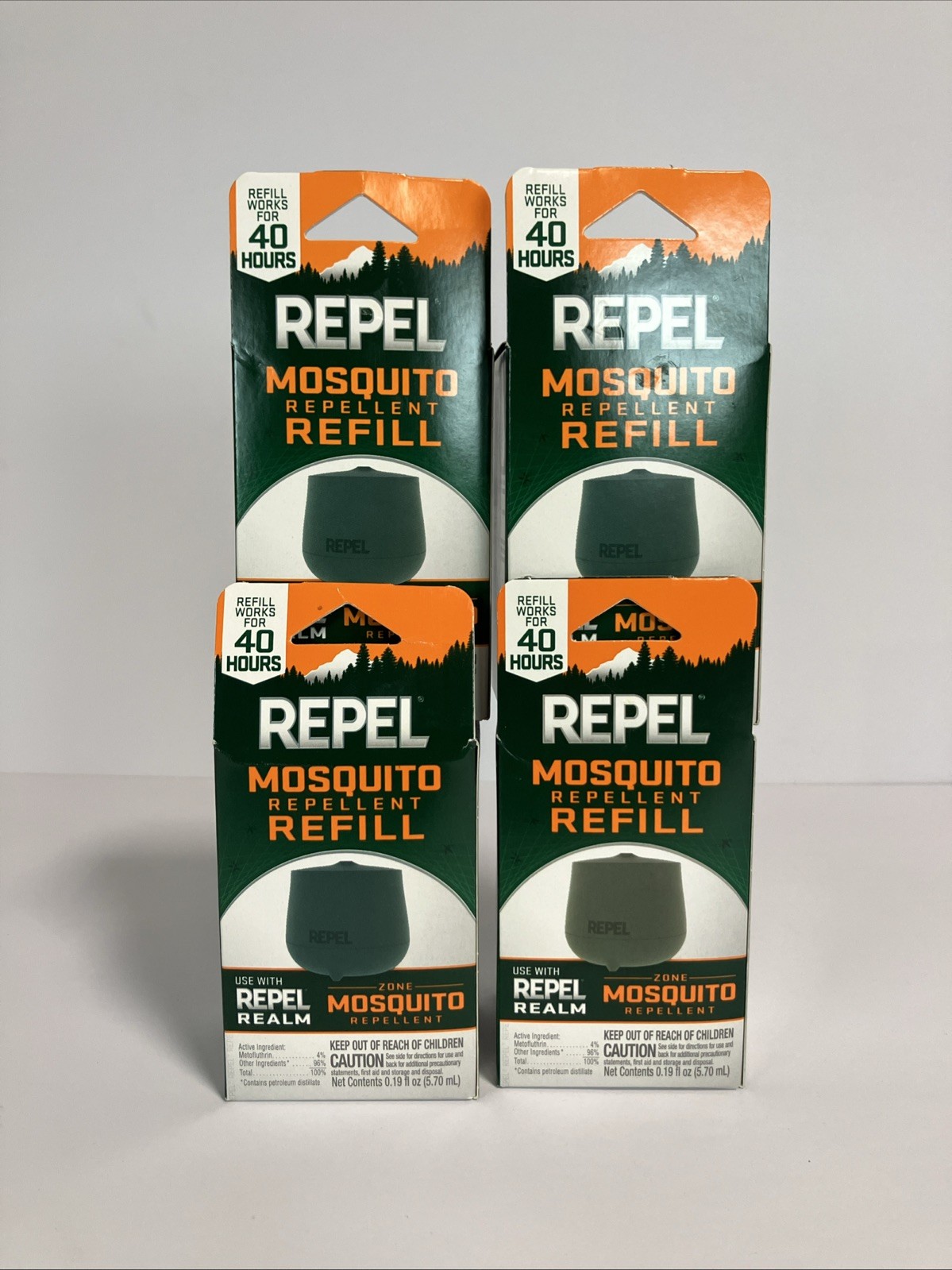 Repel Realm Zone Mosquito Repellent Refills – Refill 4 Pack Bundle Lot BRAND NEW