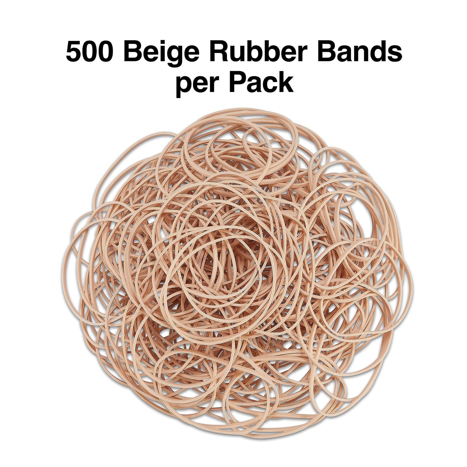 Staples Rubber Bands, Size #16, 1/4 lb. Bag – Extra‑Small Economy Bands beige