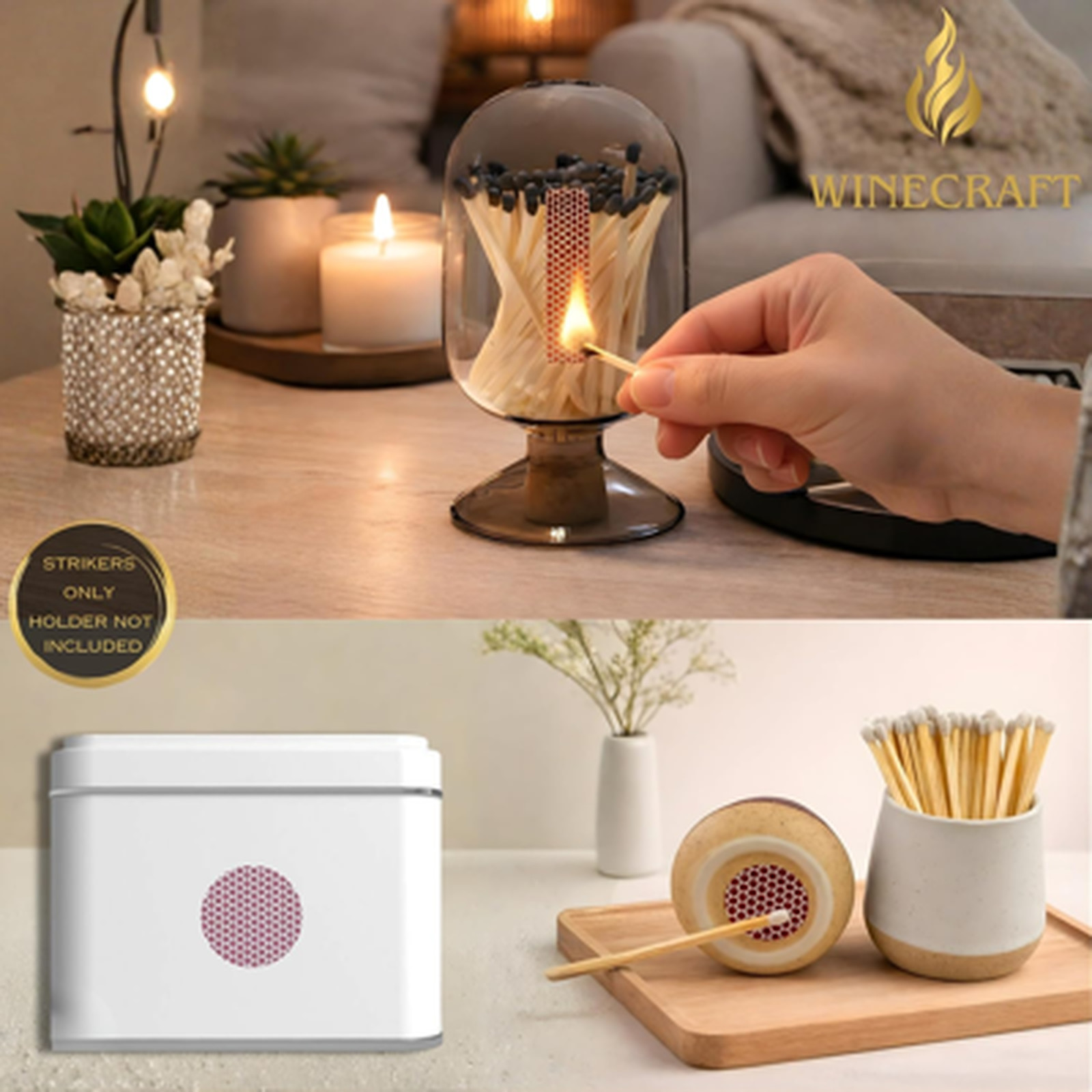 122 Piece Match Striker Adhesive Pack for Safety Matches Camping Outdoor Fire