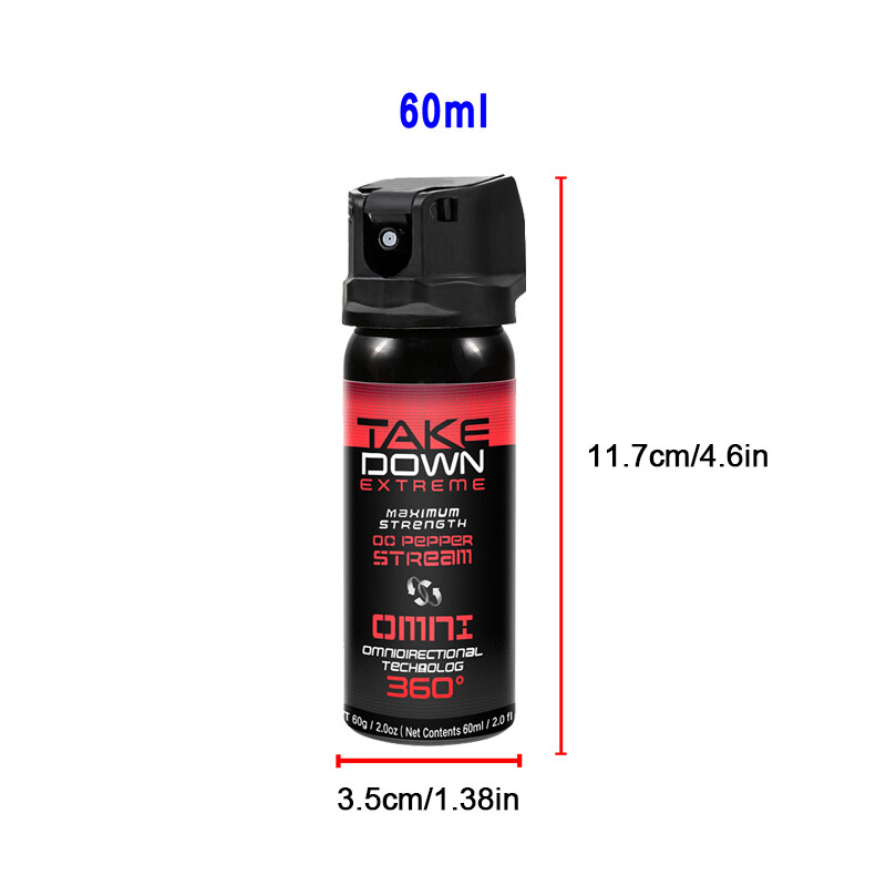 Mace Take Down Omni 360 Pepper Spray 60ml 2oz Self Defense Protection