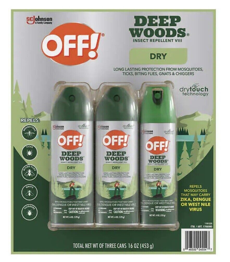 ✳️ OFF! Deep Woods Dry Insect Repellent Set /3 pack Mosquito Insect Repellant ✳️