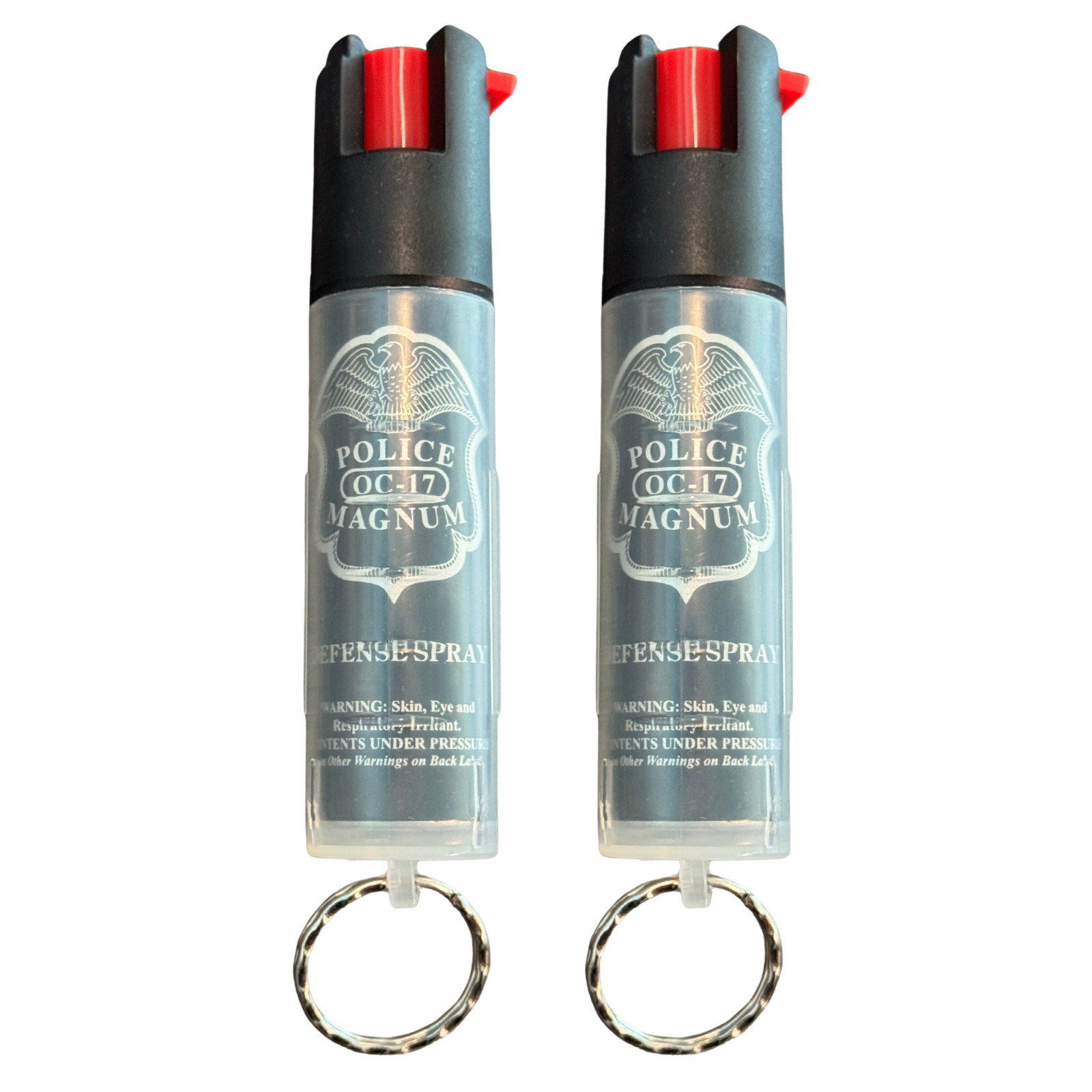 Police Magnum pepper spray keychain holder self defense 2 PACK 3/4oz TL Keyring