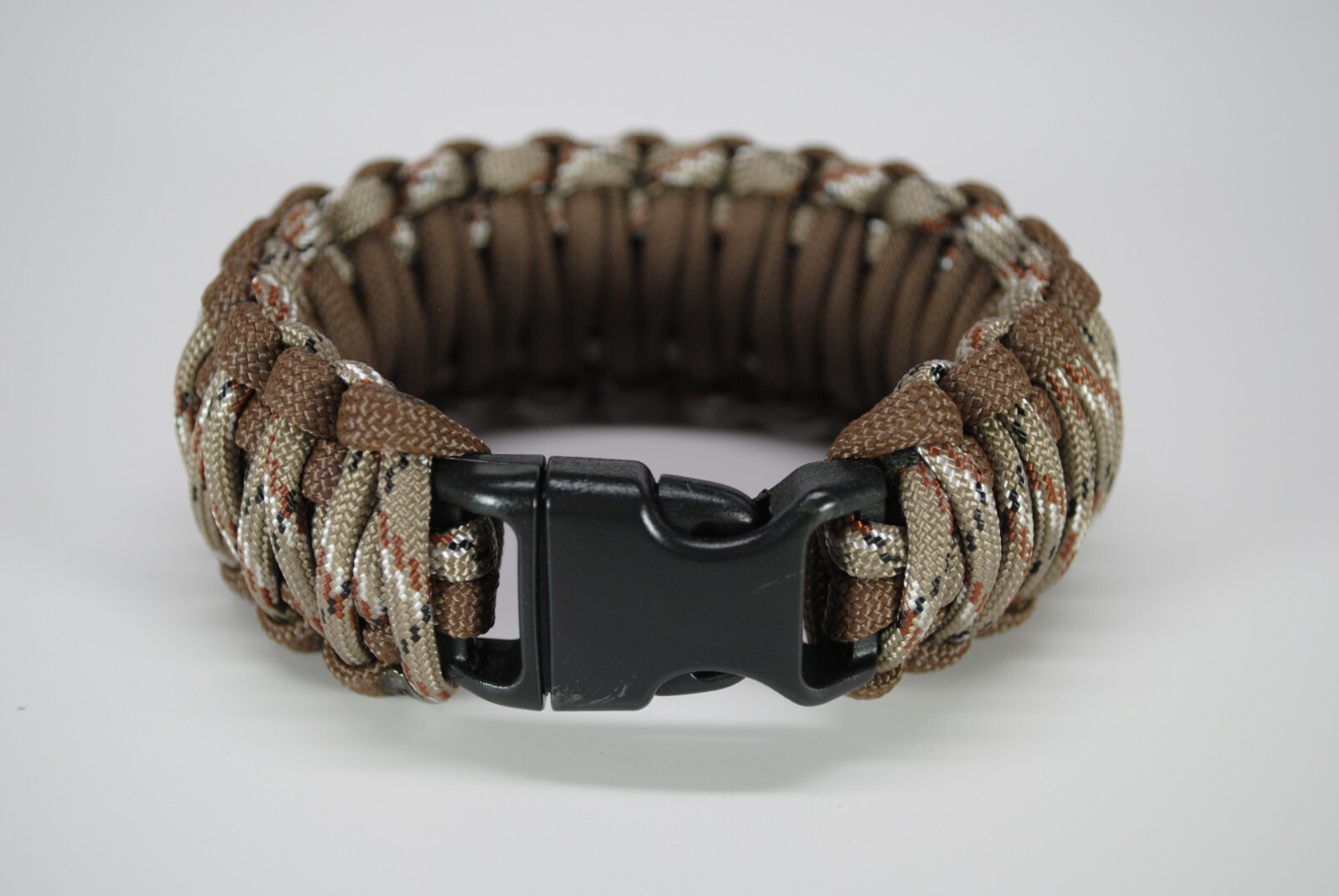 550 Paracord Survival Bracelet King Cobra Dark Brown/Desert Cam Made in the USA