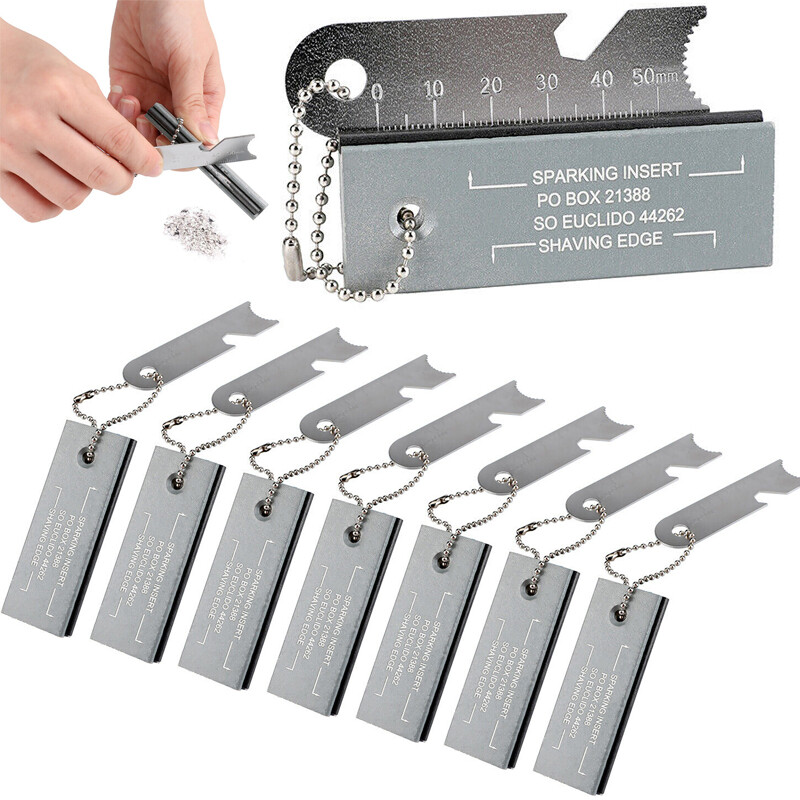 1-20pc Magnesium Block Flint Fire Starter Outdoor Emergency Survival Camping Kit