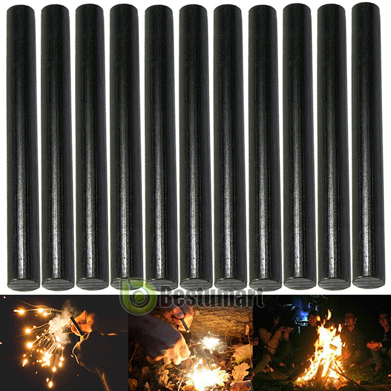 Lot Magnesium Ferro Rod Fire Starter Emergency Ferrocerium Survival Rod Camping
