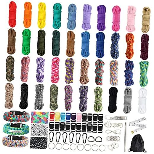 Paracord Bracelet Kit – 40 Colors, 10 Feet, Complete Accessories for Making