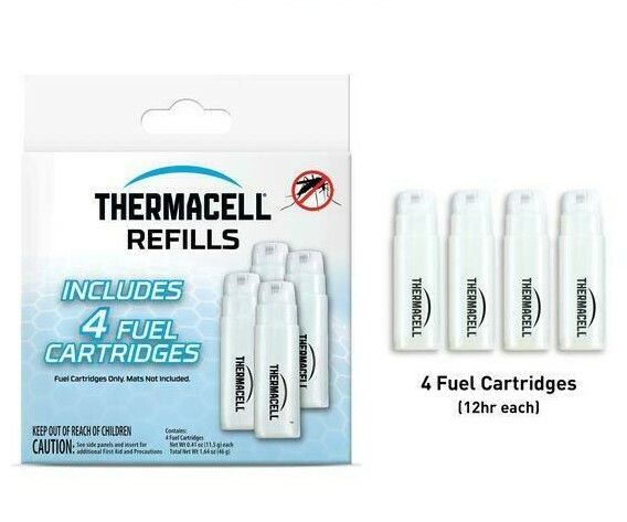 Thermacell C-4 Butane Fuel Cartridge Refill 4-Pack Mosquito Spare Repellent NEW