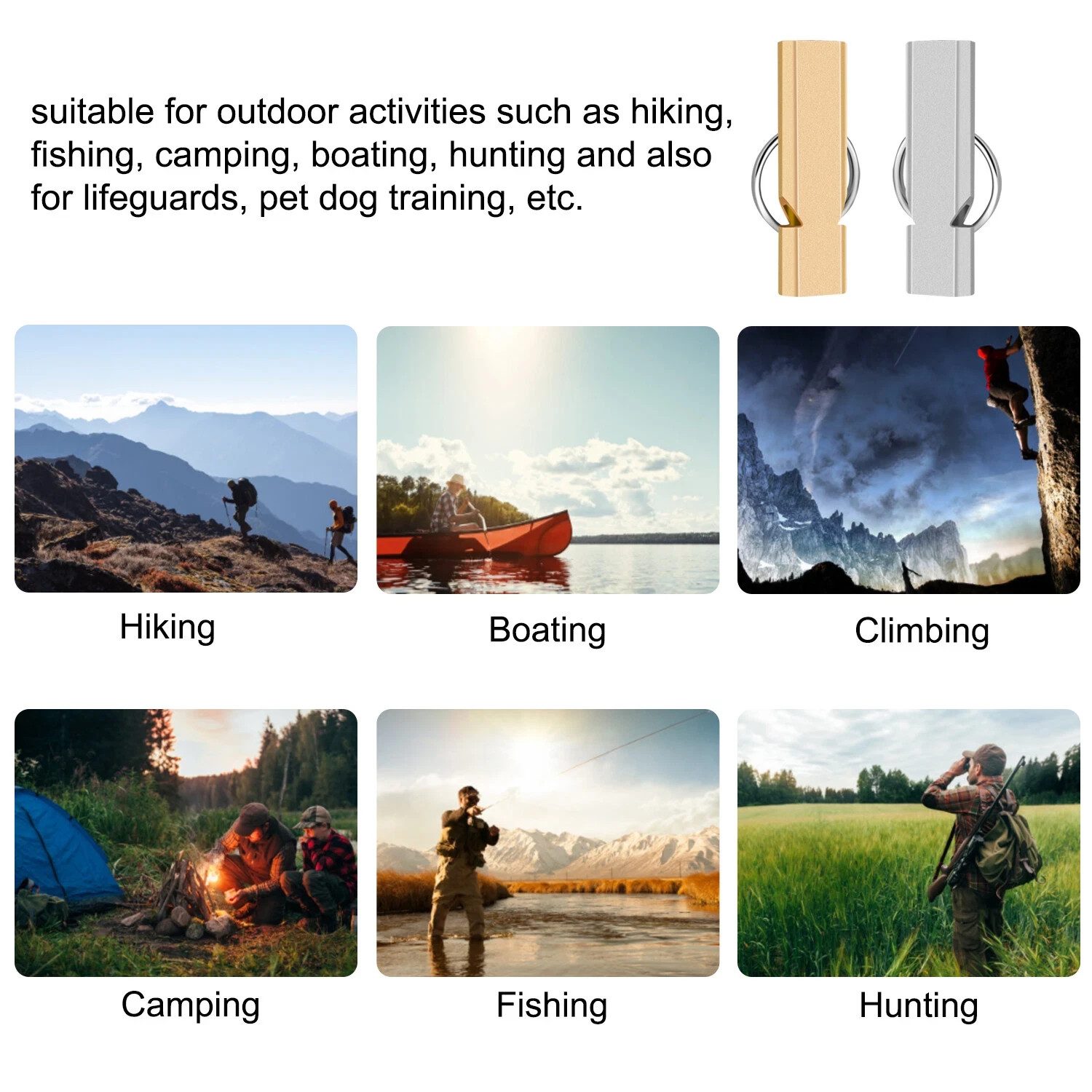10 Pcs 120db Loud Emergency Survival SOS Whistle Camping Hiking Keychain Outdoor