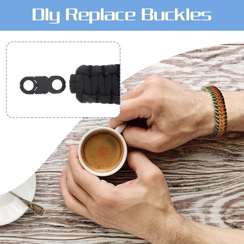 25 Pcs Mini Breakaway Plastic Buckles Side Release Paracord Bracelet Clasp New