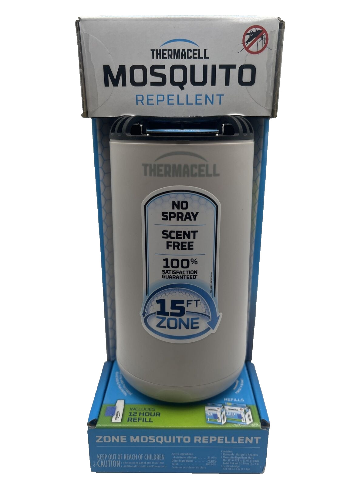 Thermacell PS1 LINEN Patio Shield Mosquito Repeller 15 Foot Protection NEW FS!