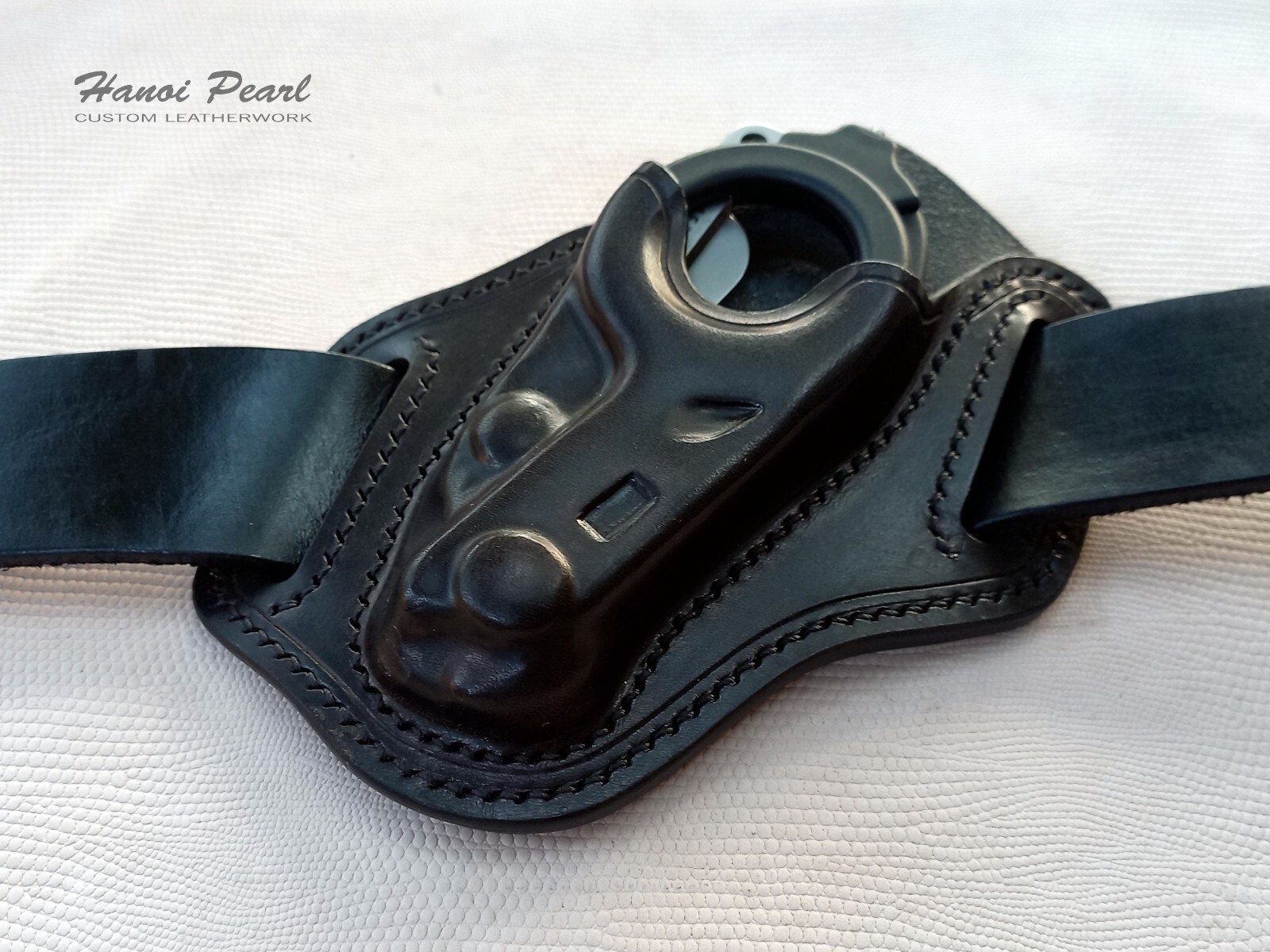 Custom Black Leather Holster for Leatherman Raptor Rescue