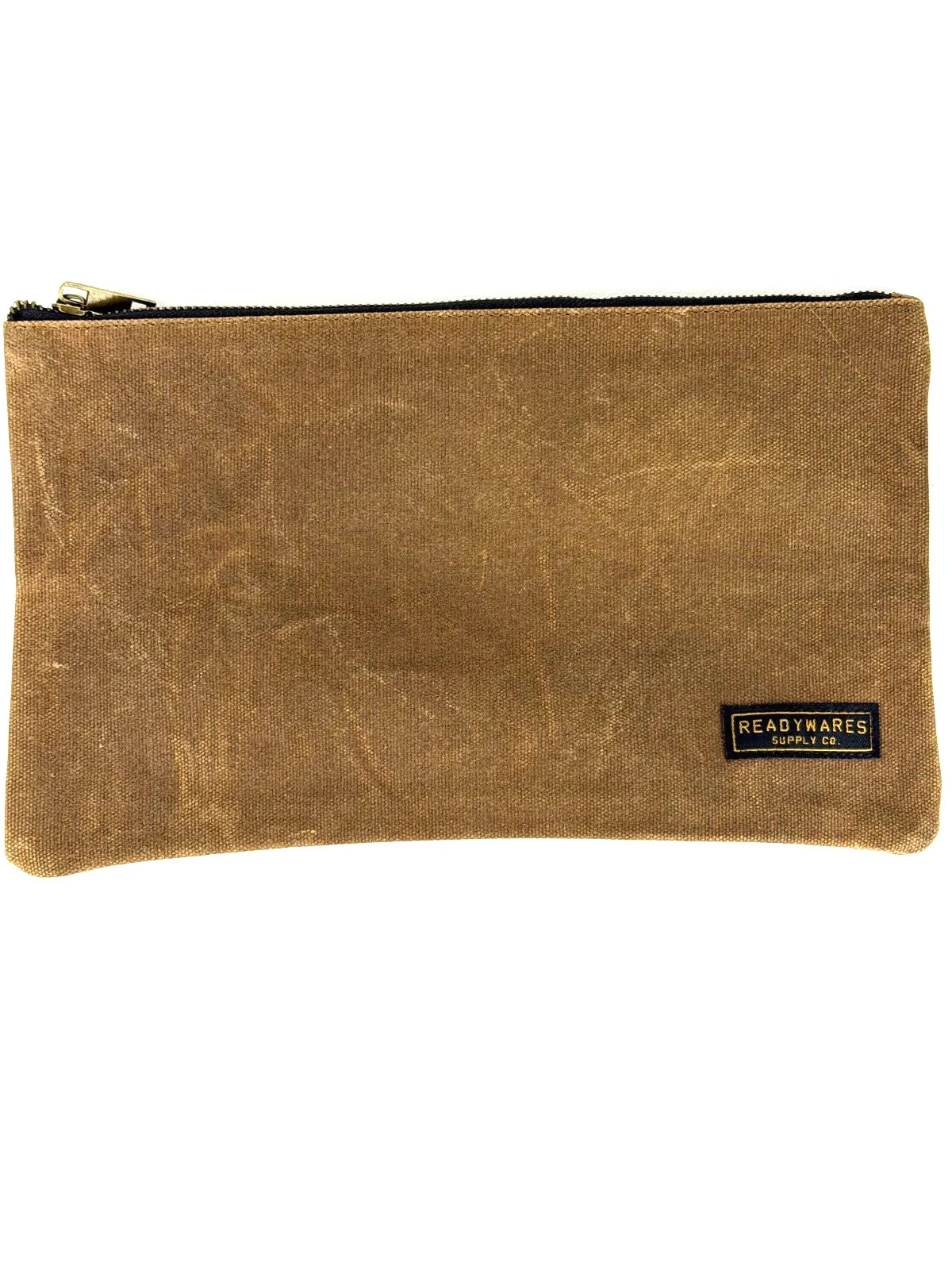 NEW Readywares Waxed Canvas Small Zipper Pouch Bag Brass Zipper Water Resistant
