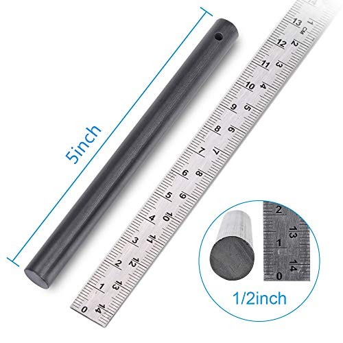 FOSTAR 2PCS Upgrade Ferro Rod Flint Fire Starter, 1/2 Inch X 5 Inch Thick Fire
