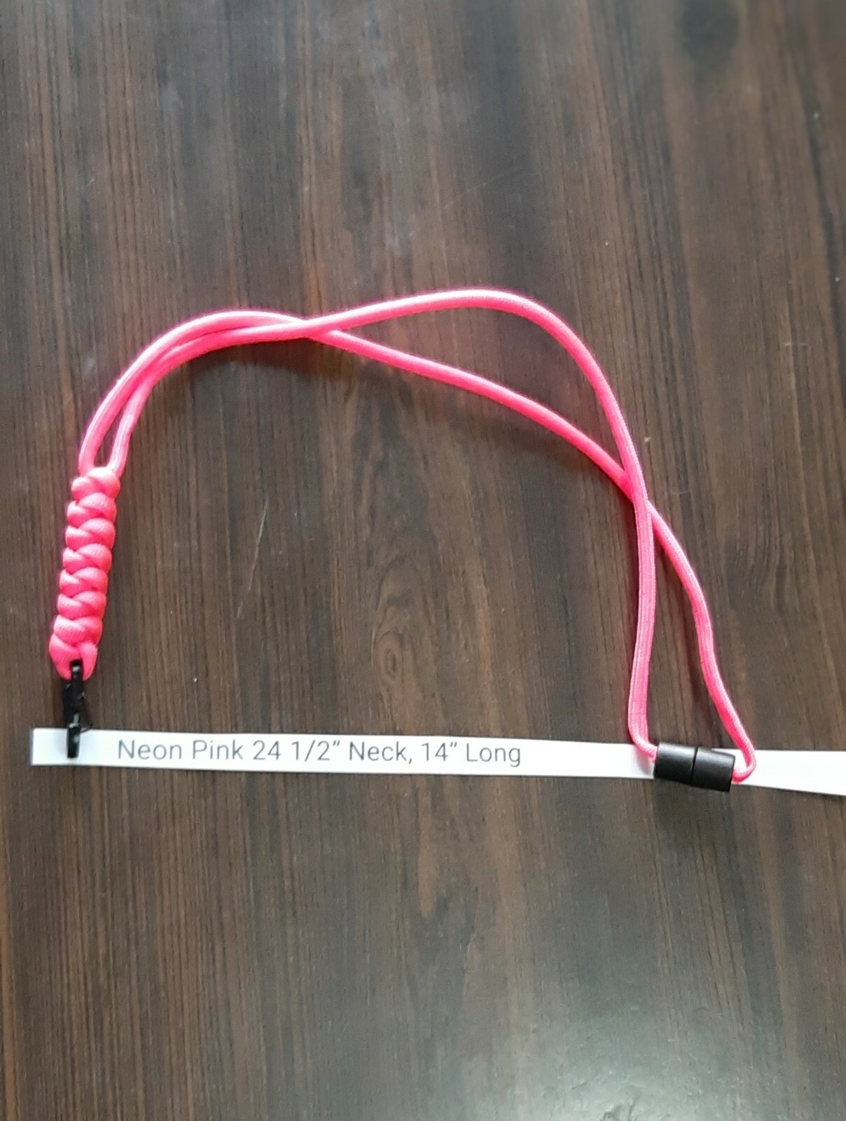 Paracord ID Badge Lanyard with Safety Clasp & Metal Clip Handmade in the USA