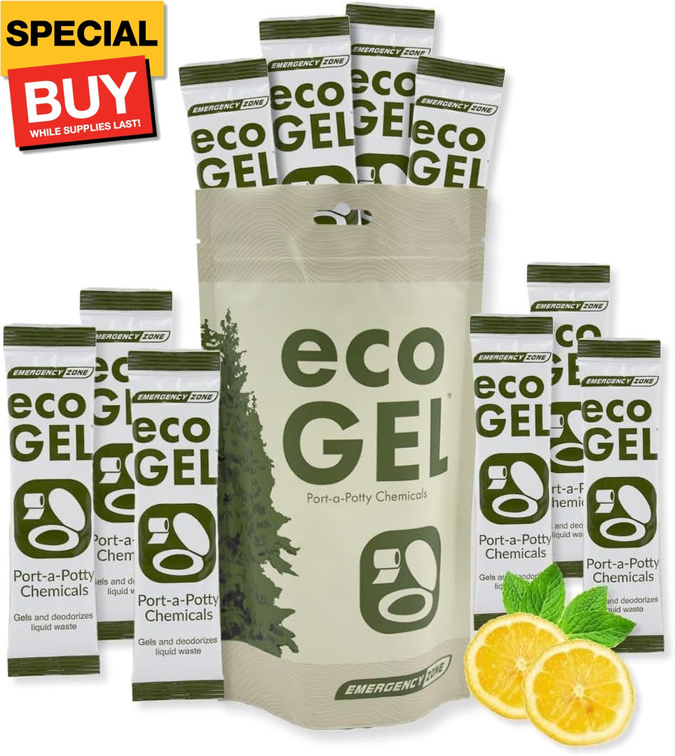 Eco Gel Port-a-Potty Chemicals – Liquid Waste Gelling and Deodorizing Powder