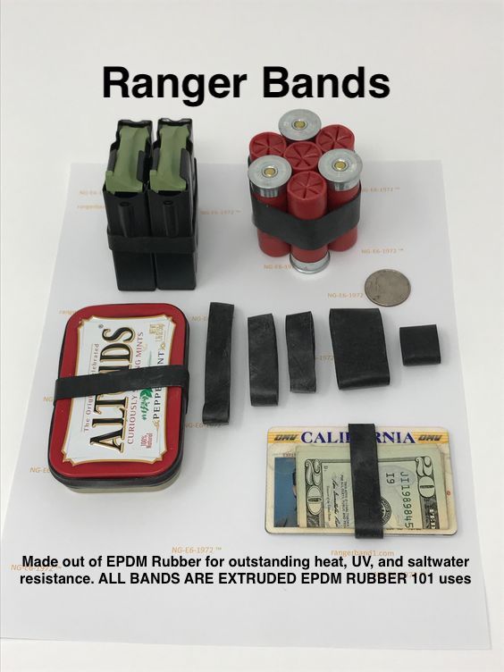 Ranger Bands® 12 XX LG High Tension EPDM Rubber Tactical Bands Survival USA