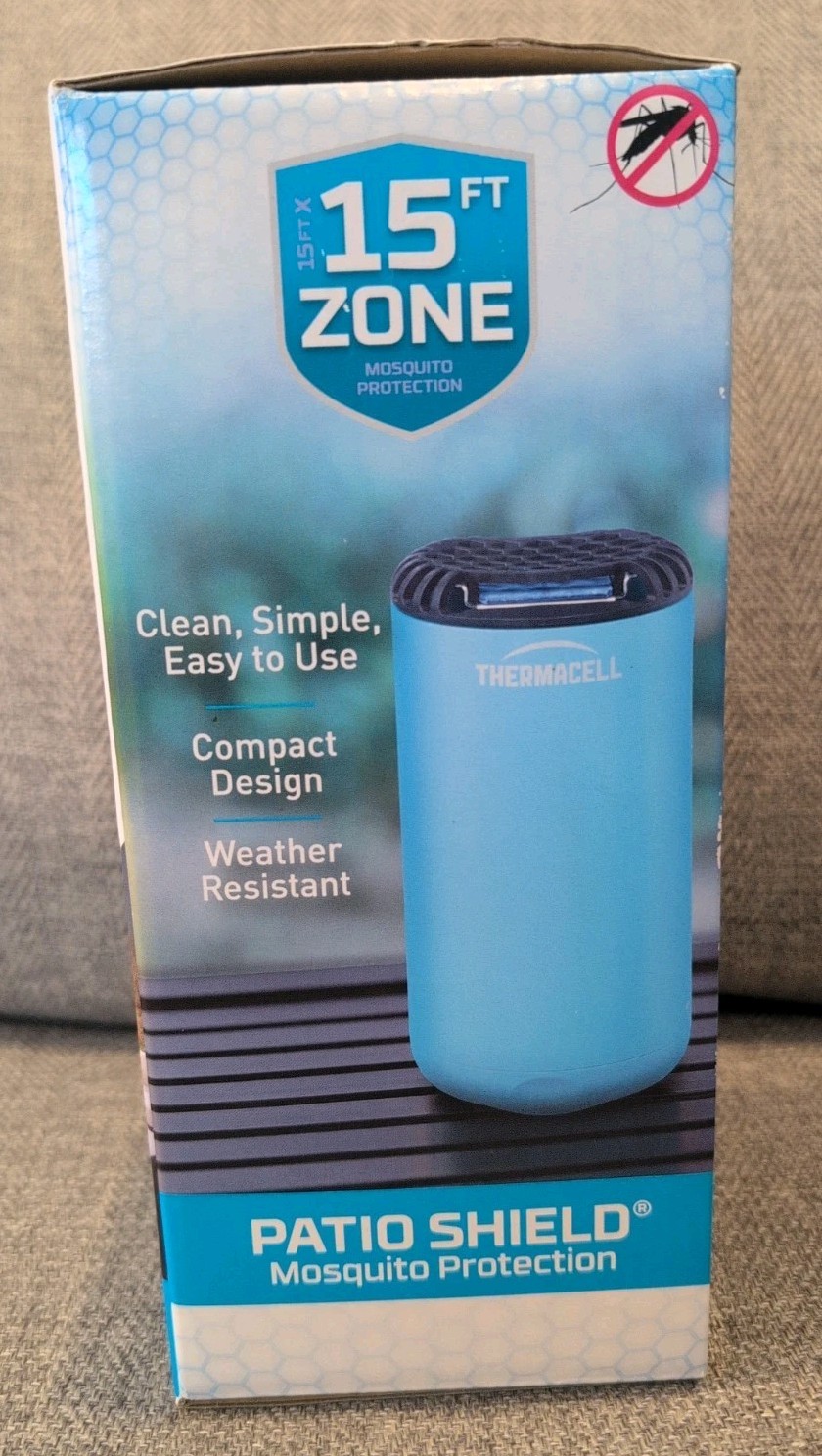 THERMACELL Patio Shield Mosquito Protection Glacial Blue Scent Free Brand New