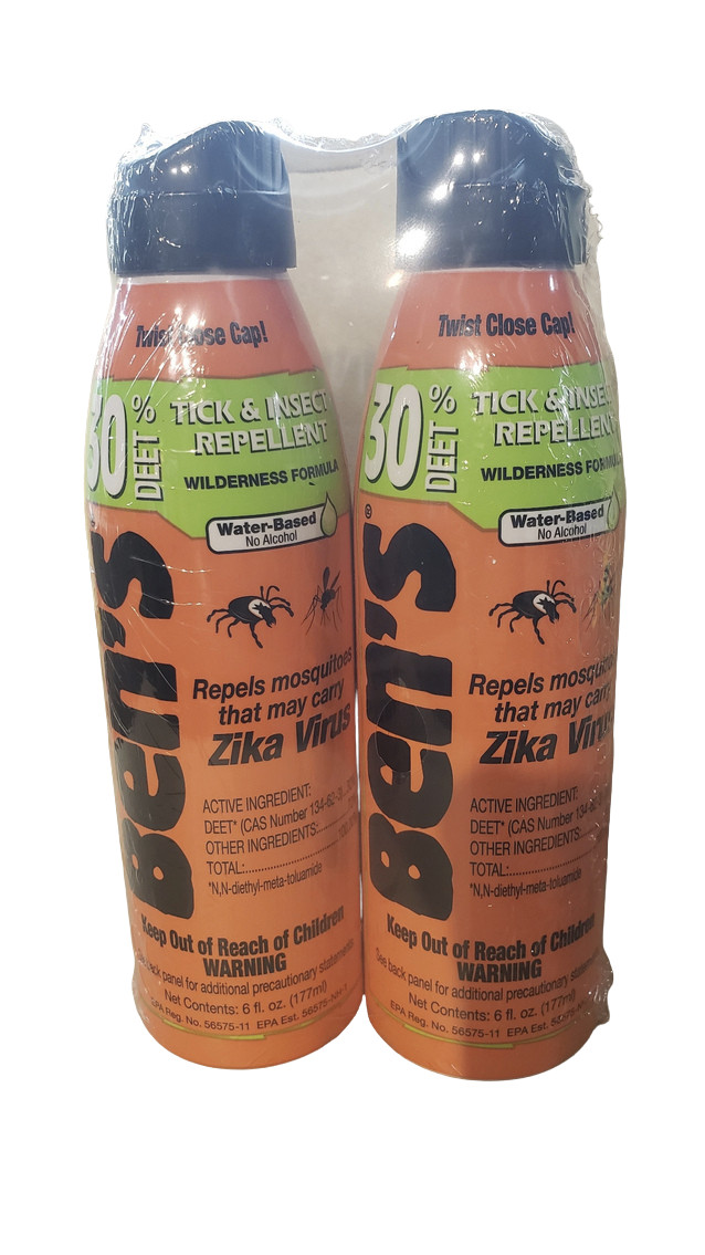 Ben’s 30% DEET Tick & Insect Repellent – Wilderness Formula – 2 Pack (6 oz Each)