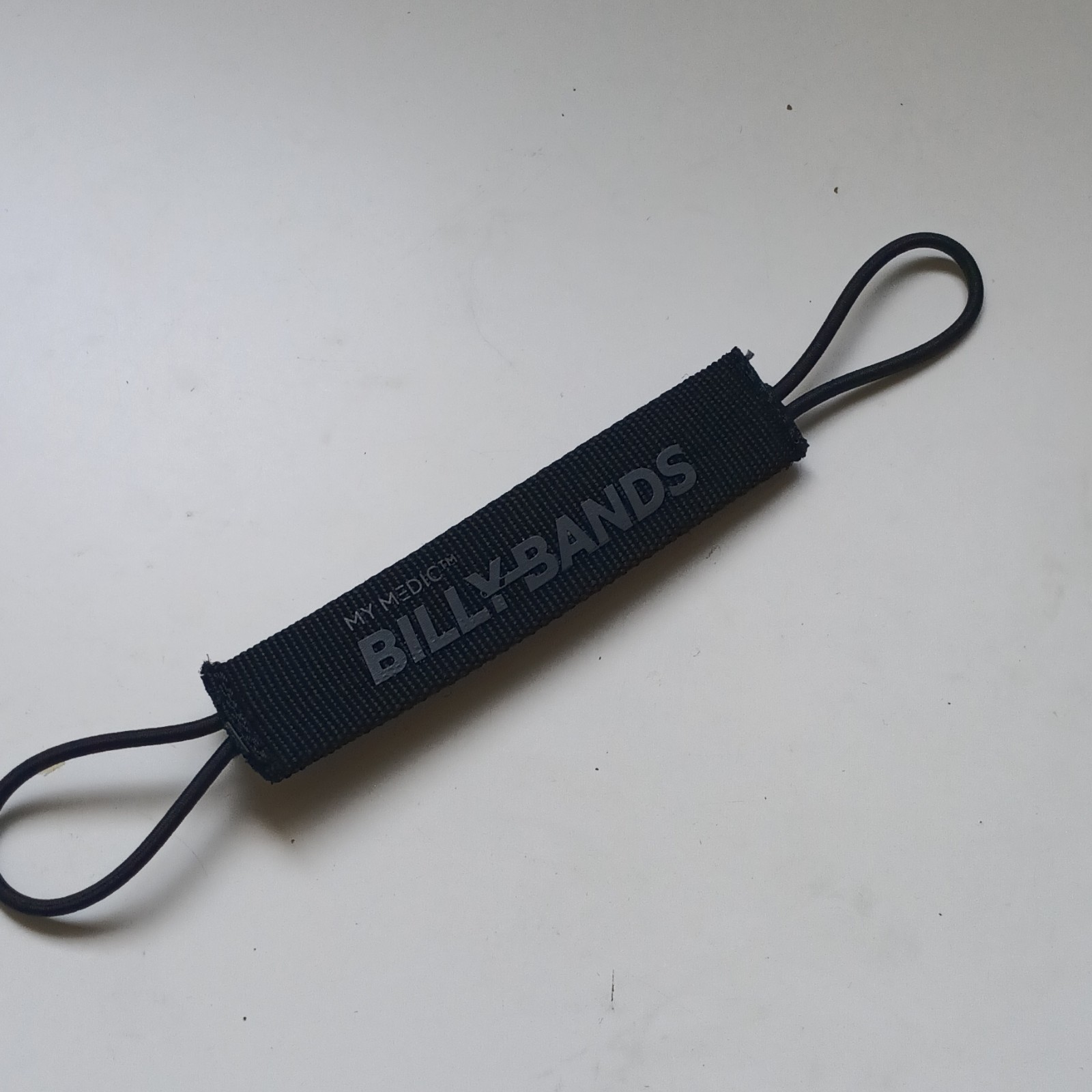 Billy Bands Black Reusable Elastic/Nylon Gear Strap with Loops for Camping