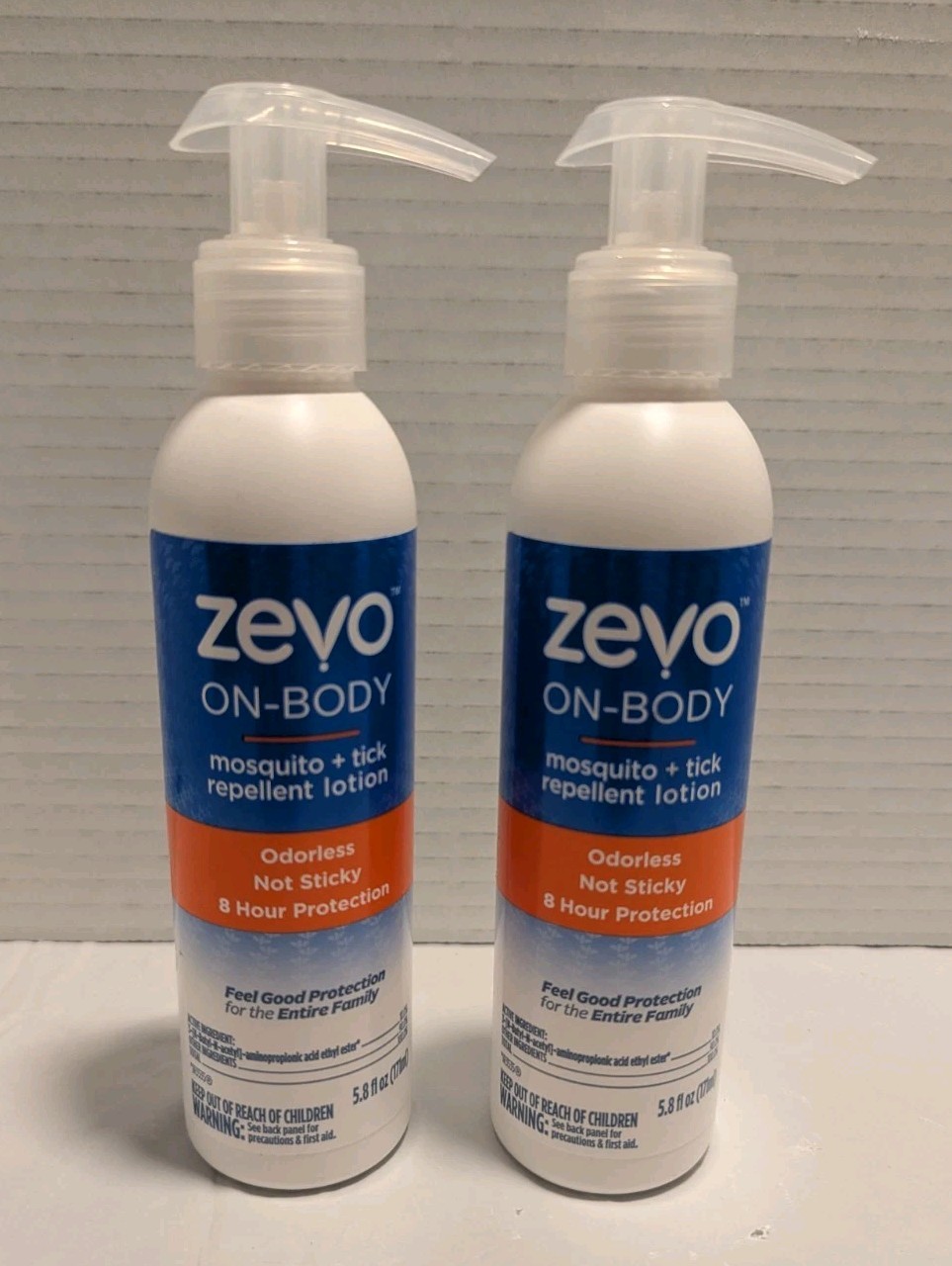 Lot-2-Zevo On-Body 8 Hour Mosquito & Tick Repellent Lotion 5.8 oz/Ea Odorless