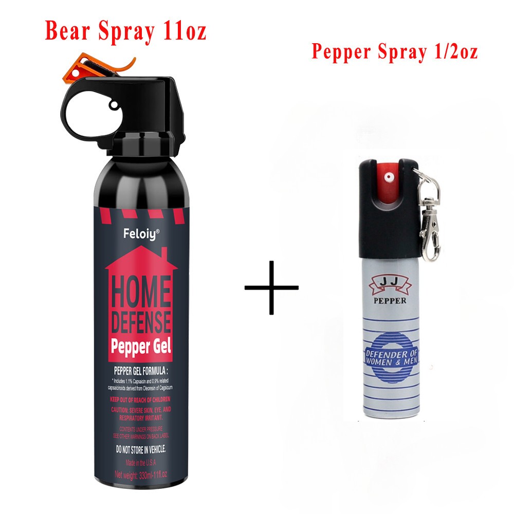 Home Defense Pepper Gel Spray 11oz with 1 Pack Free pepper spray 1/2oz