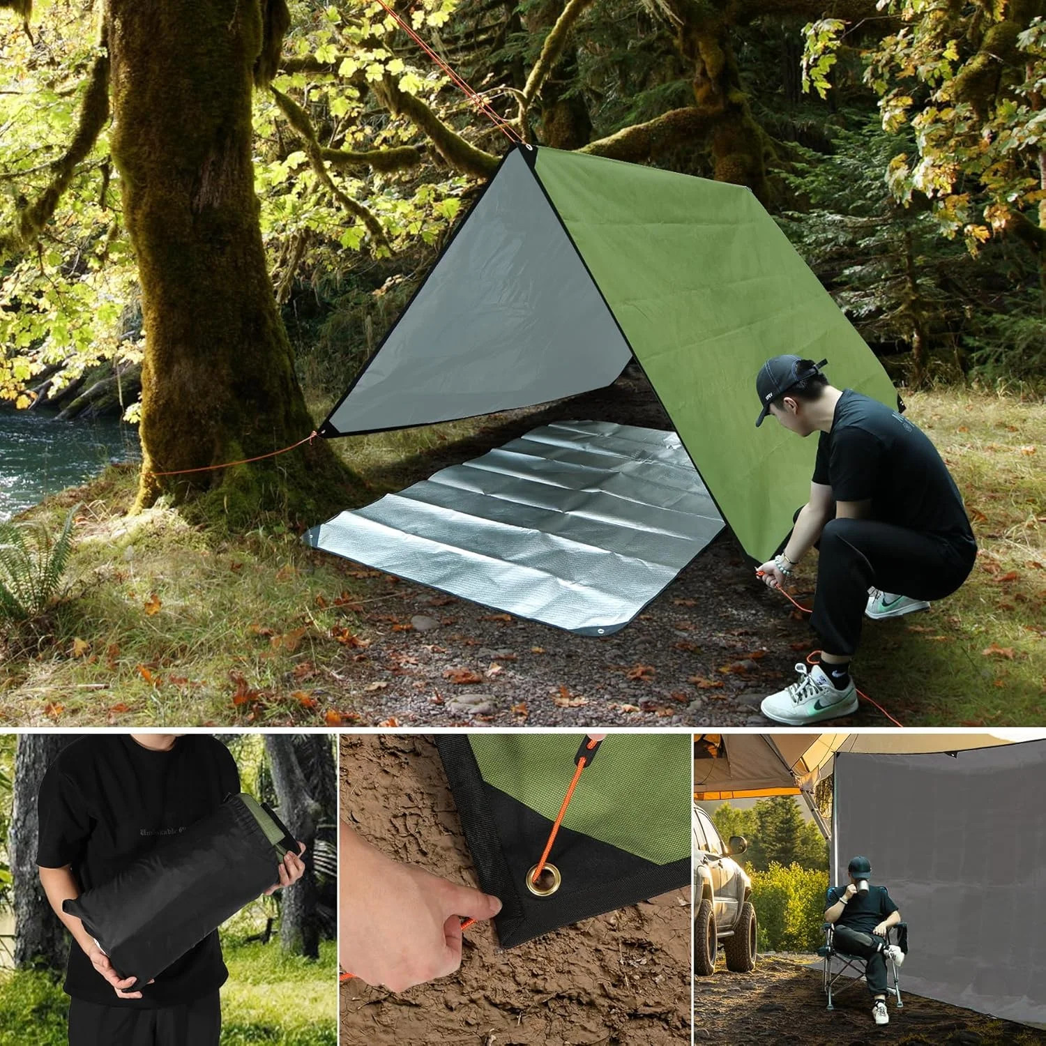 RedSwing Heavy Duty Survival Blanket, Waterproof Emergency Thermal Tarp, Multipu