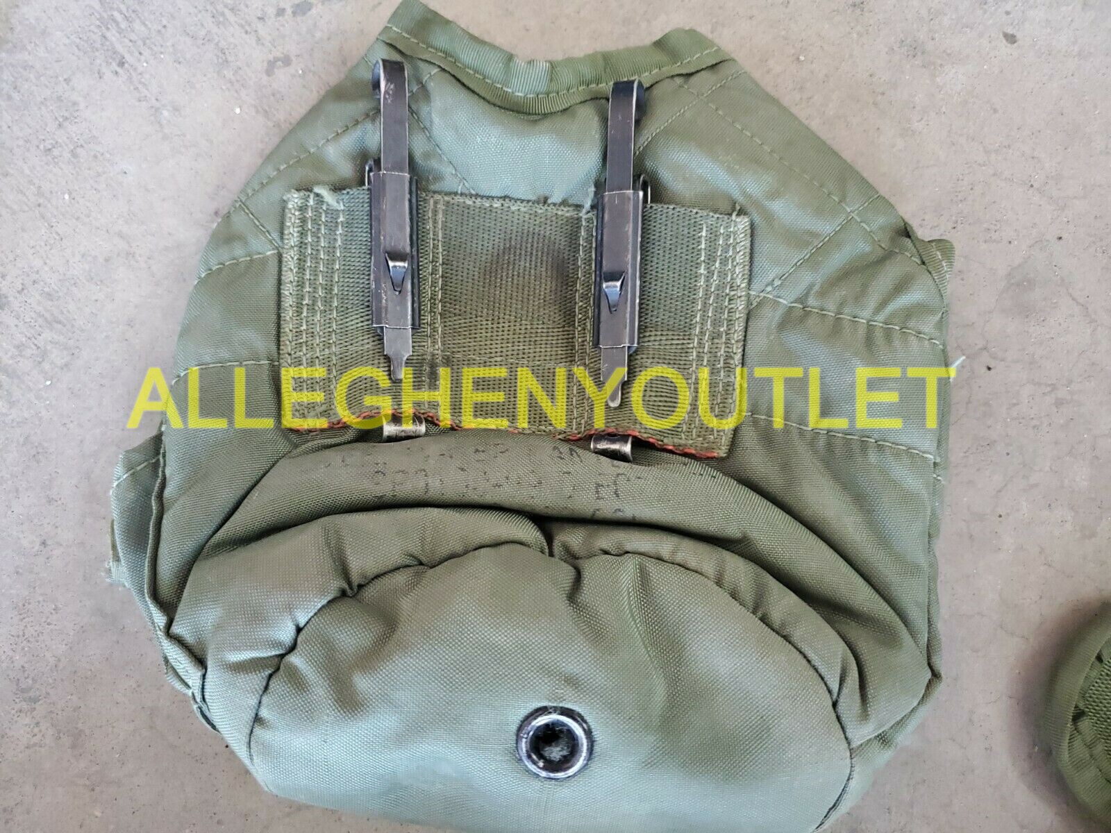 US Military Army 1 QT CANTEEN COVER 1 Quart Pouch w Alice Clips OD NYLON VGC