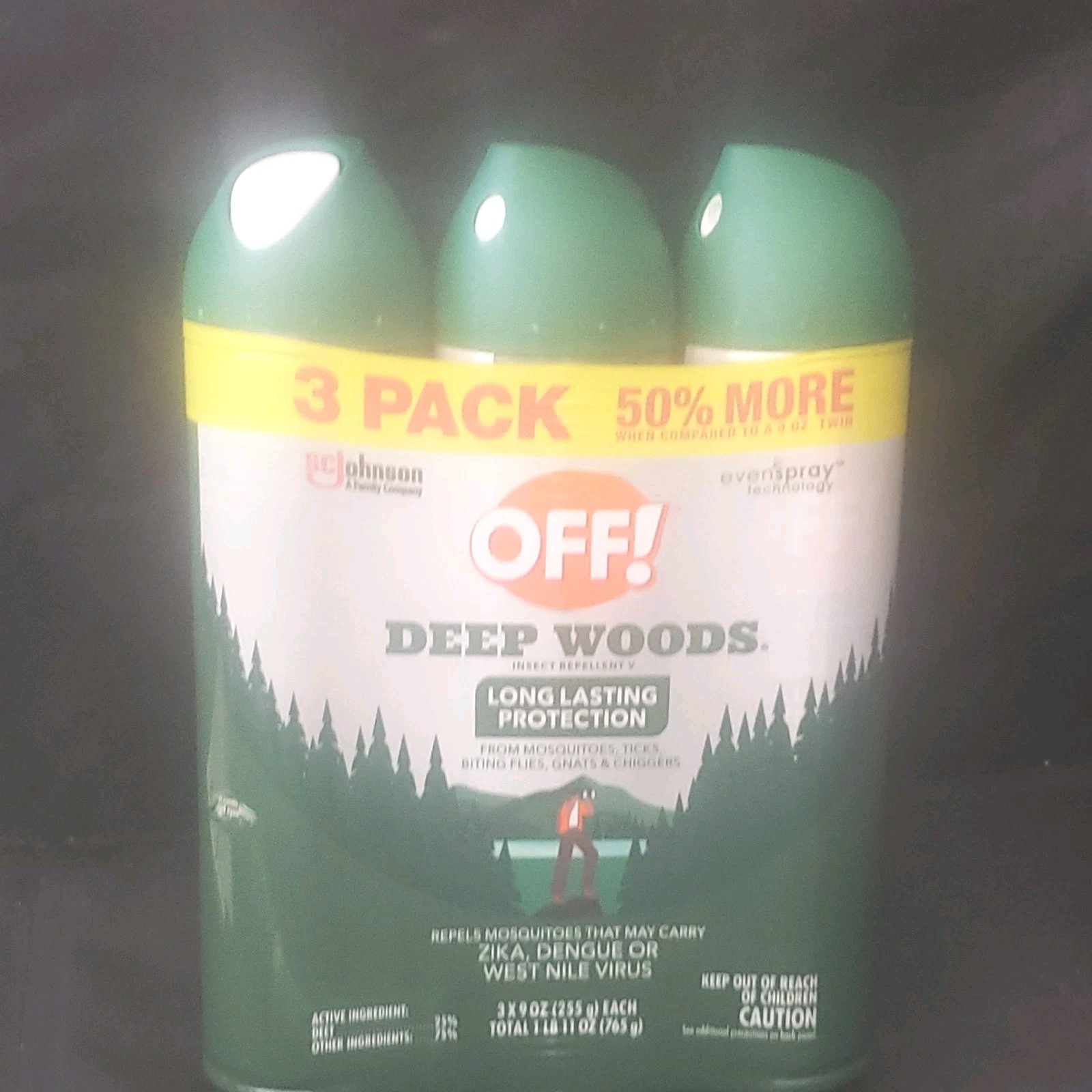 OFF! Deep Woods Insect Repellent, DRY 9 oz, Pack of 3