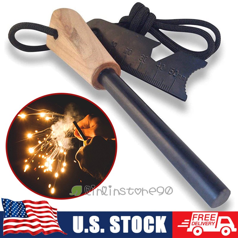 Fire Starter Flint & Steel Striker Bushcraft, Emergency Waterproof Survival Kits