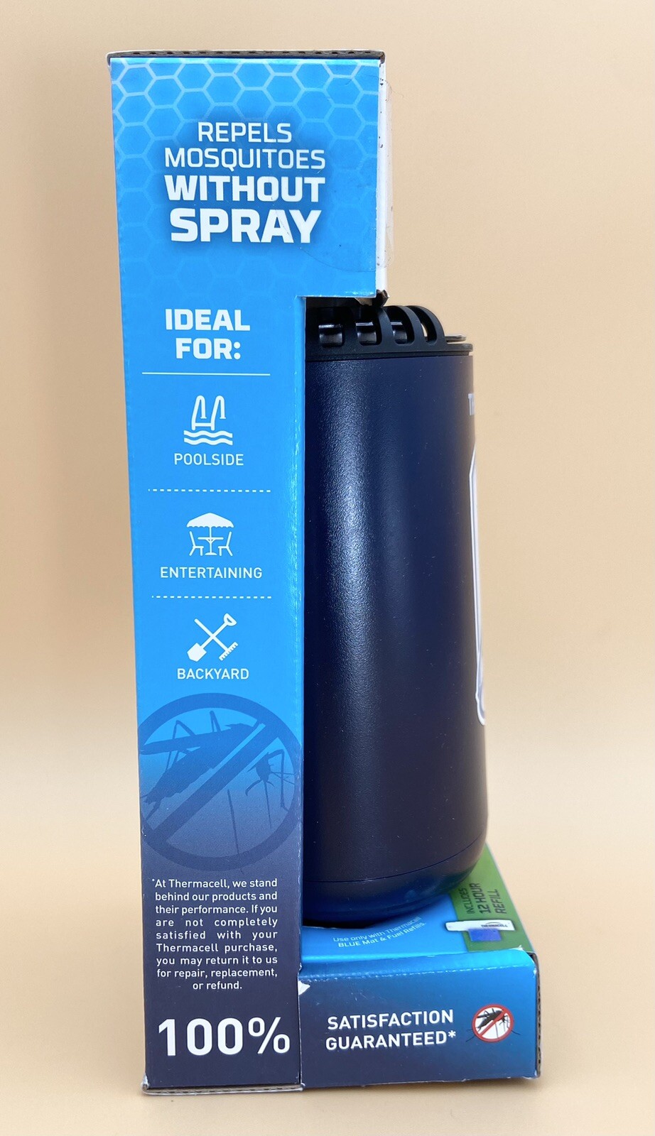 Thermacell Mosquito Repellent Patio Shield Midnight 15 Ft Zone, 12 Hour Refill.