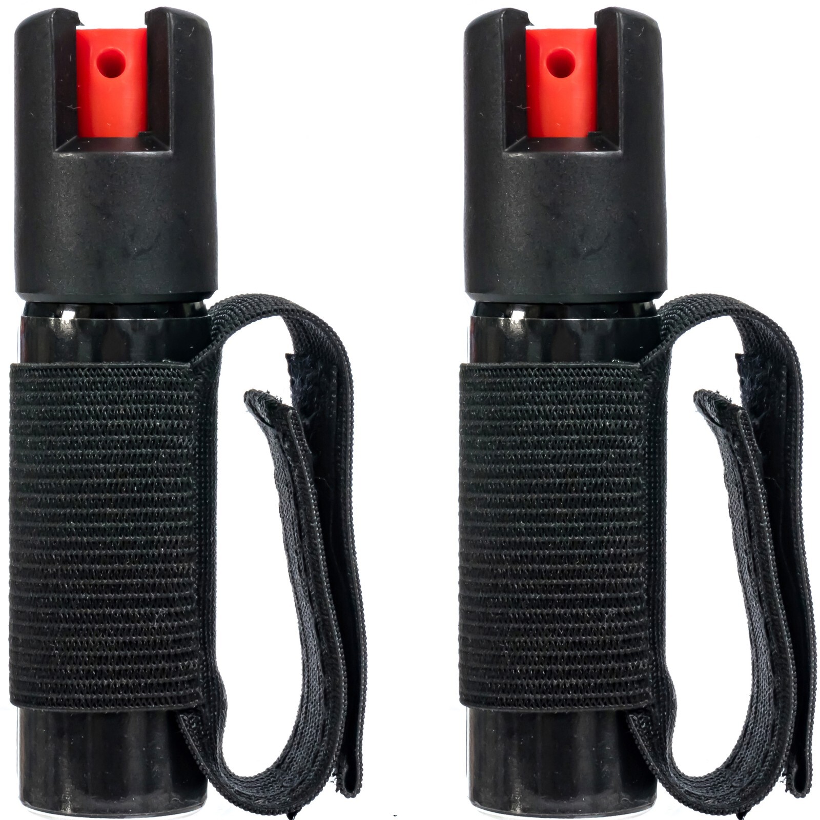 2 Pack Burn Pepper Spray for Self Defense with Security Strap 0.84 fl oz Black