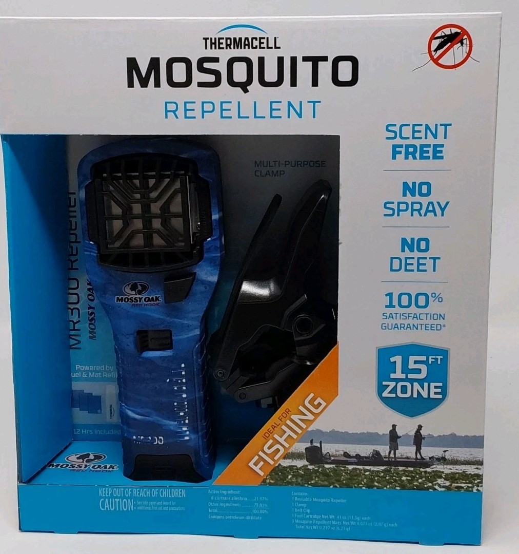 Thermacell MR300 Mosquito Repellent Mossy Oak Clamp 15ft Zone New