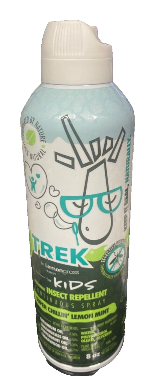 Kids or Adult TReK Insect Repellent Super Chillin’ Lemon Mint 8oz Best 4 Nature