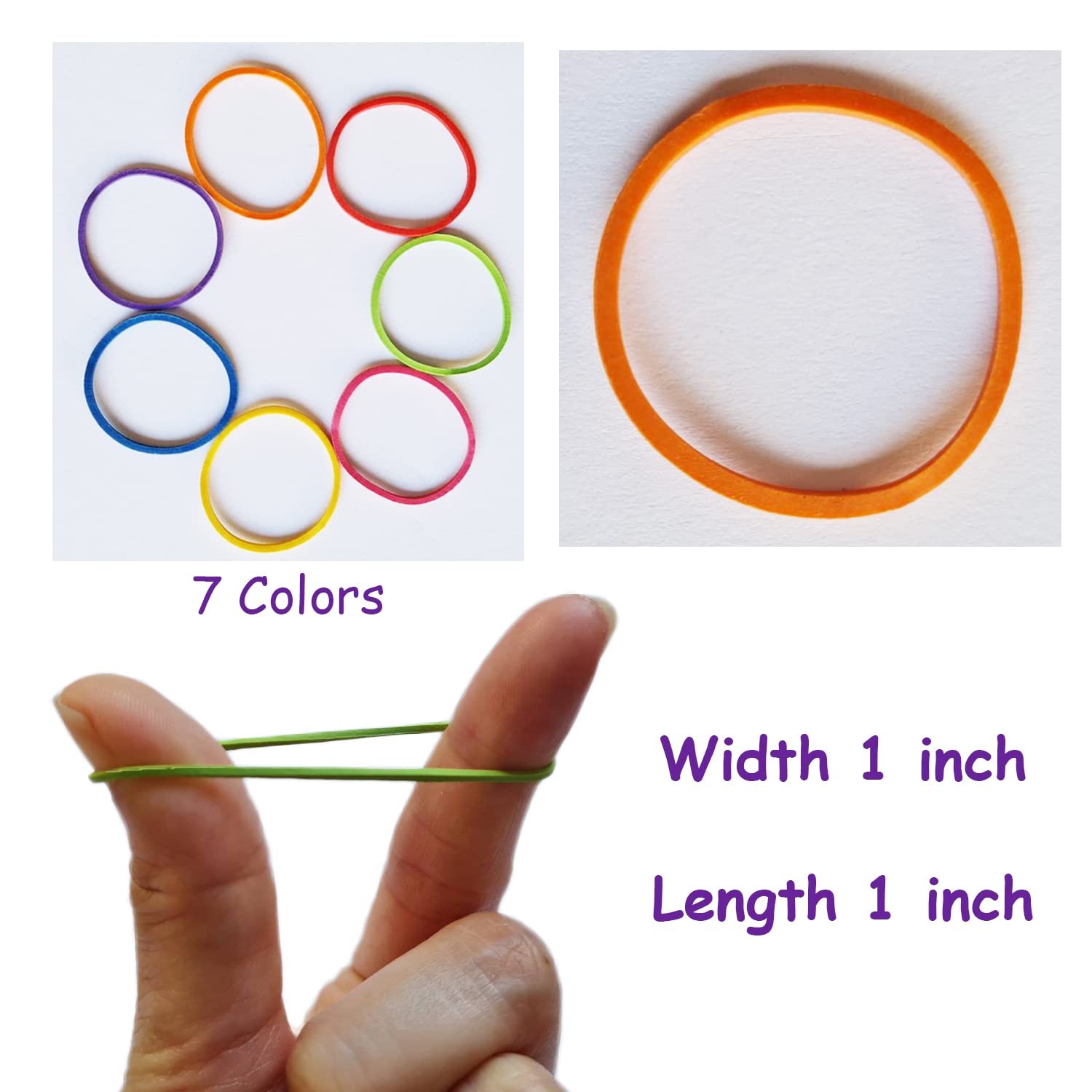 200 Pcs 1inch (2.5cm) Assorted blue, green, yellow, purple; red, oragne, pink
