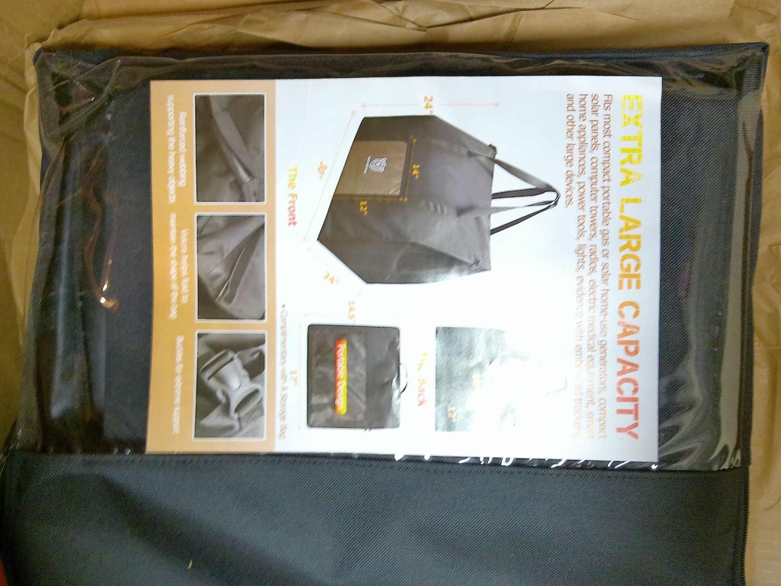 Faraday Bag for Generators and Extra-Large Electronic Devices 30x24x24 NEW