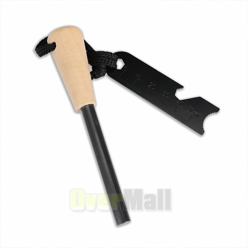 LOT 3/8″ x 5″ Ferrocerium (Ferro) Rod Flint Survival Fire Starter Kit Fire Steel
