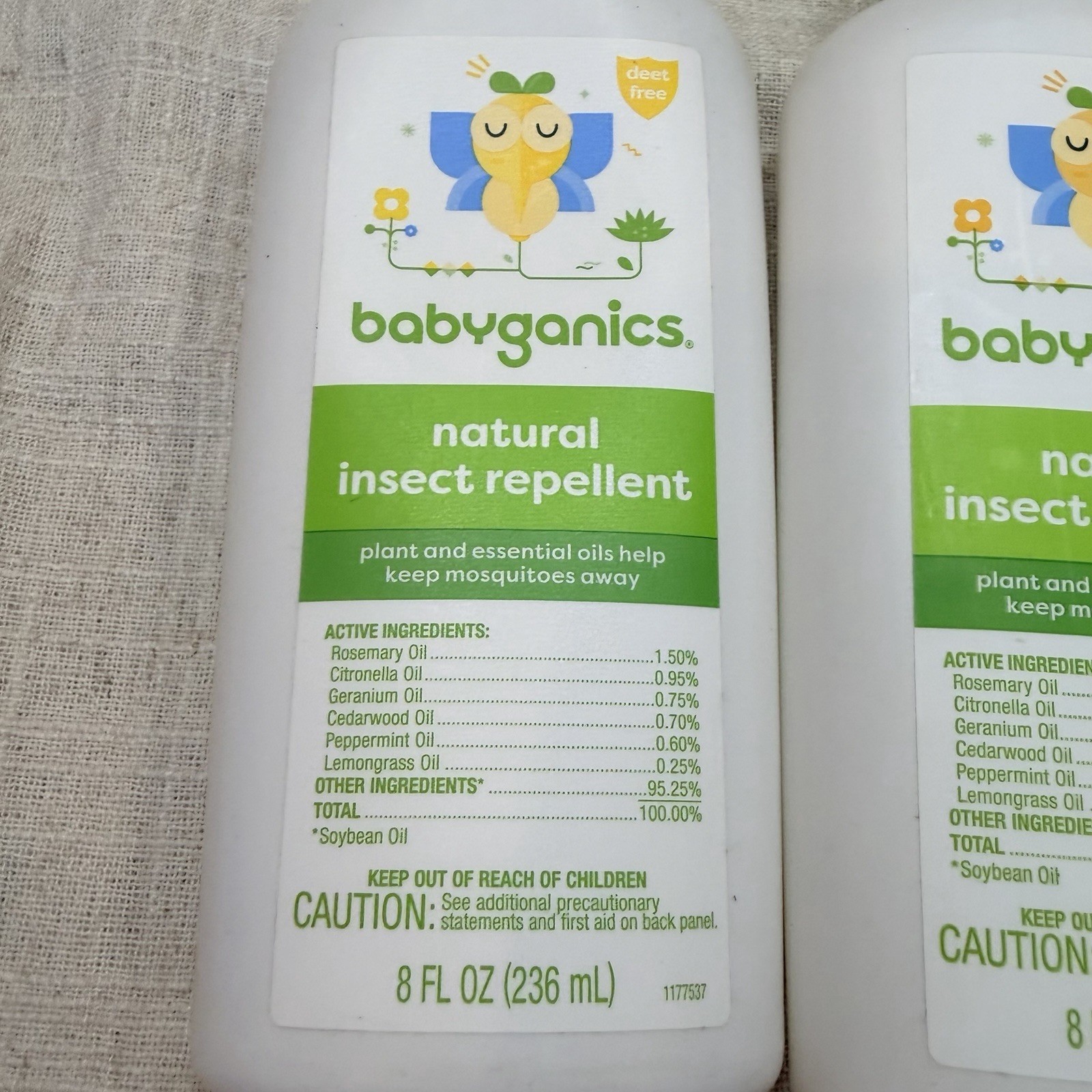 Babyganics Insect Spray, 8oz, 2 pack, Made with Plant and Essential Oils, Packag