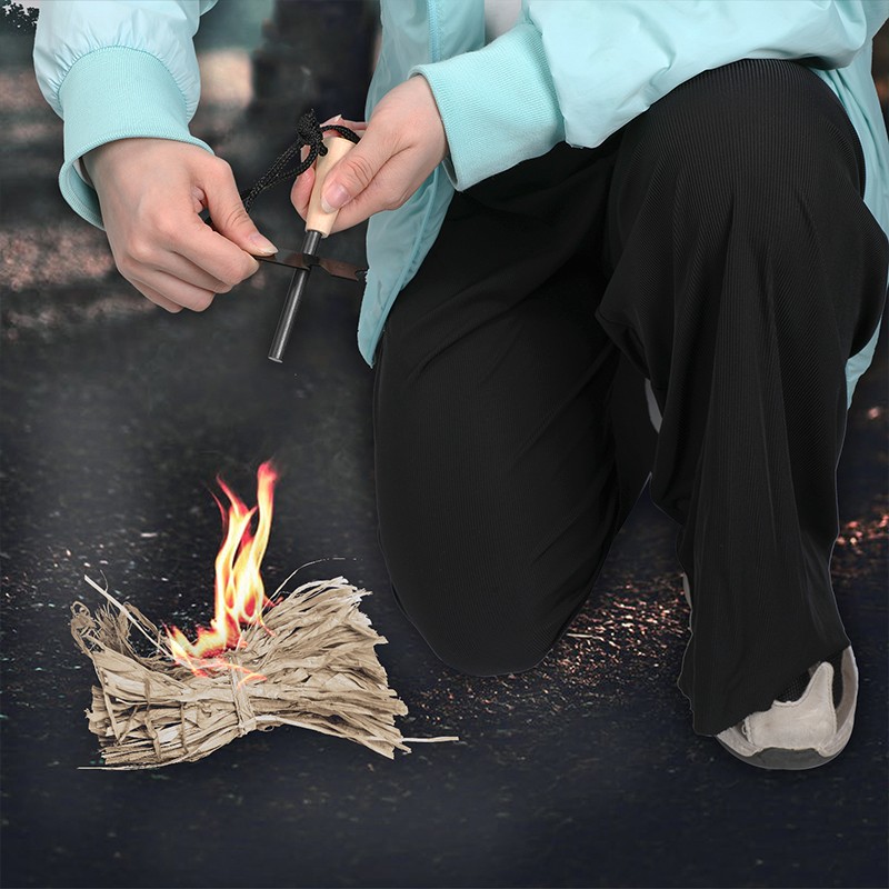 Fire Starter Flint & Steel Striker Bushcraft, Emergency Waterproof Survival Kits