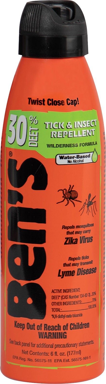Ben’s 30% Deet Tick & Insect Repellent Wilderness Formula Spray Can 6oz