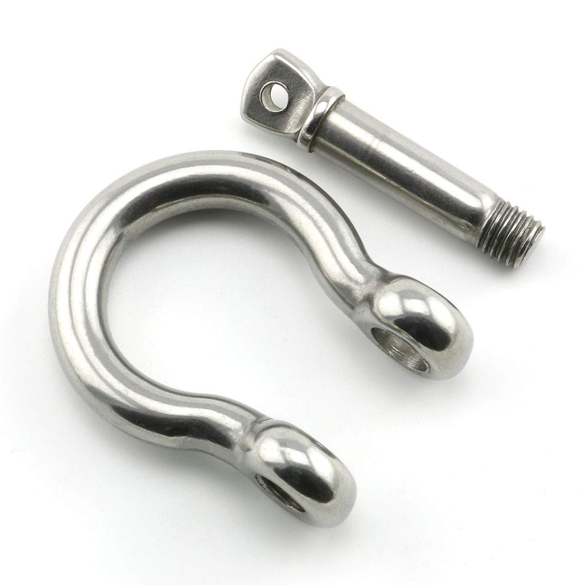 1/2 Inch 12mm Screw Pin Anchor Shackle Stainless Steel Heavy Duty Bow Shape L…